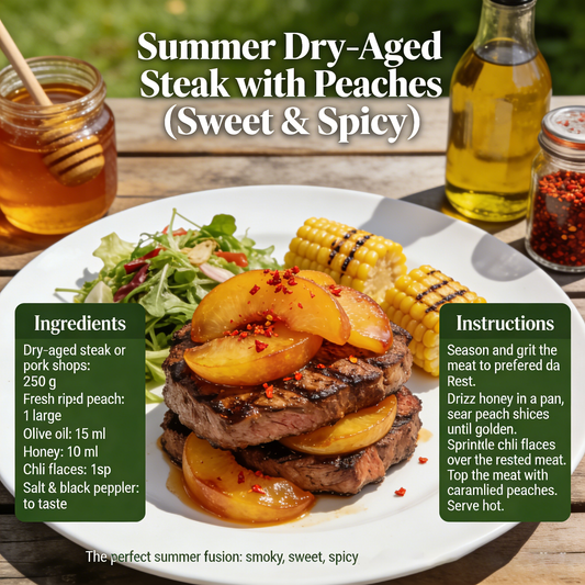 Summer Recipe Blog: Dry-Aged Meat with Fresh Peaches