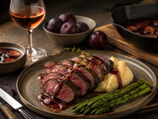 Dry-Aged Emu S&nbsp;er Delicacy&nbsp;&nbsp;teak with Plum &amp; Rosé Sauce – A Down Under Delicacy&nbsp;